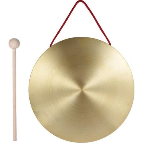 Hand Gong Brass Copper Chapel Opera Percussion with Round Play Hammer