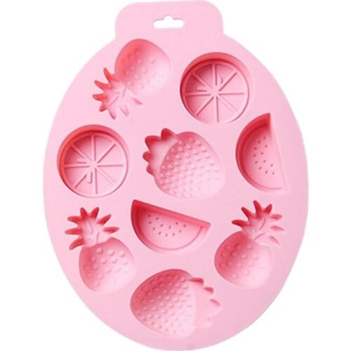 Cartoon Fruit Shaped Silicone Molds Multipurpose for Baking Fondant Cake Crystal Epoxy Non-Stick DIY Mould Home Kitchen Bar M17D