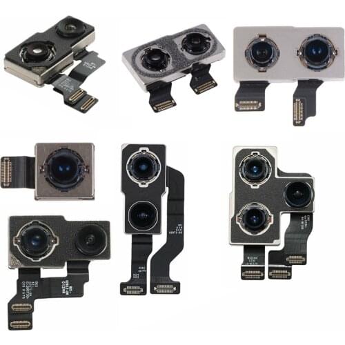 5Pcs Original Camera For iphone 6s 7 8 Plus Back Camera Rear Main Lens Flex Cable Camera For iphone X XR XS MAX 11 12 PRO Camera