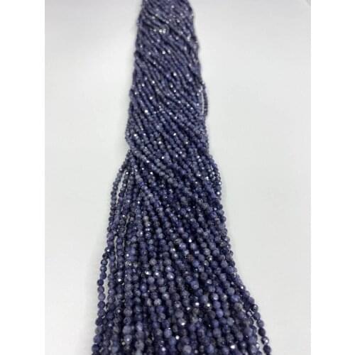 Sri Lankan sapphire 2.5mm 3.5mm 4.5mm Natural Gemstone Bead Facted Round