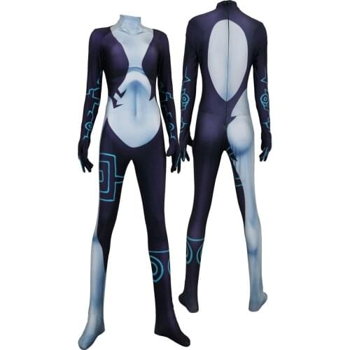 Anime Twilight Princess Cosplay Costume Women Midna Halloween Zentai Bodysuit Suit Jumpsuits Adults Kids