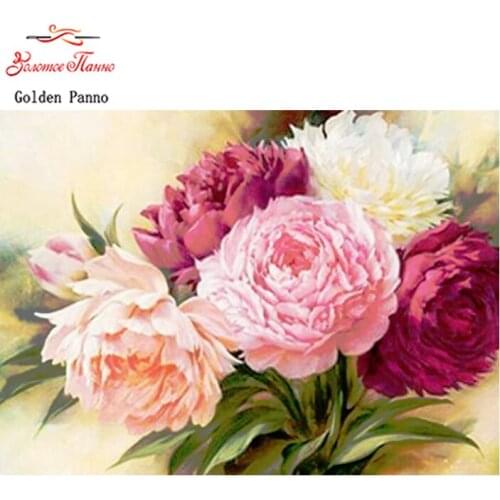 Golden panno,Full,DIY Diamond Embroidery,5D,Diamond Painting,Cross Stitch,3D,Diamond,Mosaic,Needlework,wall decor,peony728