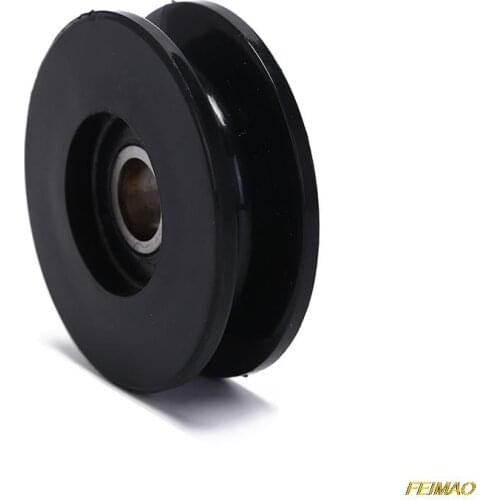 1Pcs Gym Bearing Pulley 50mm Wearproof Nylon Bearing Pulley Wheel Cable Universal Fitness Gum Bearing Pulley Fitness Equipment