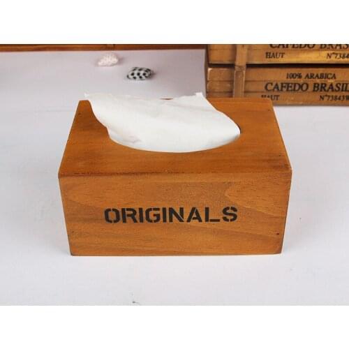 1PC 3 Colors Zakka Archaizer household tissue wooden boxes home furnishing original yearhappy 16.5X11X7.3CM J0941