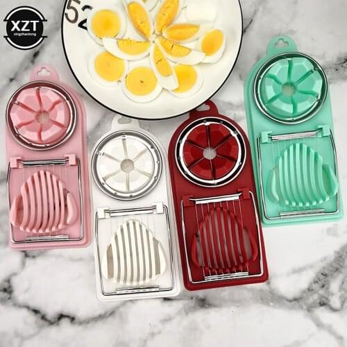 Multifunctional Egg Cutter Stainless Steel Egg Slicer Sectioner Cutter Mold Petal Shape Luncheon Meat Cutter Kitchen Gadgets