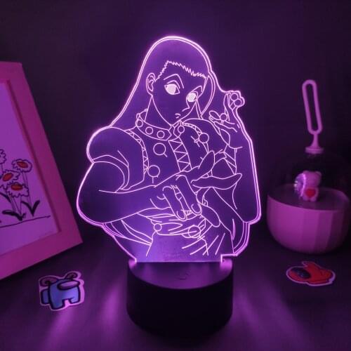 Hunter X Hunter 3D Led Illusion Night Lights Figure Illumi Zoldyck Creative Cool Gift for Friend Bedroom Lava Lamp Desk Decor