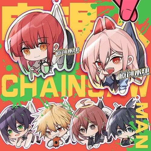 Anime Chainsaw Man Makima Power Denji Reze Hayakawa Aki Cute Keychain Itabag Pendant Cartoon Keyring Schoolbag Toy Cosplay