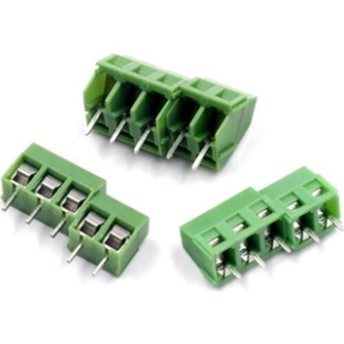 Free shipping 10PCS KF126-2P 3P Terminal 5.0mm Connection 250V 8A Cross Screw Green