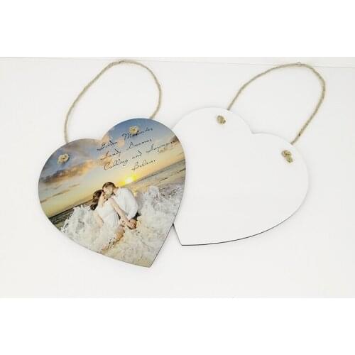 Free Shipping 6pcs/lot MDF wood material DIY heat sublimation door hanging wall decoration hangings