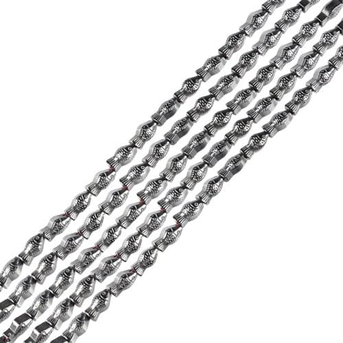 AAA New Fish Black Hematite beads No Magnetic 8mm 52Pcs accessories beads Natural Stone for DIY Jewelry bracelet Necklace Making