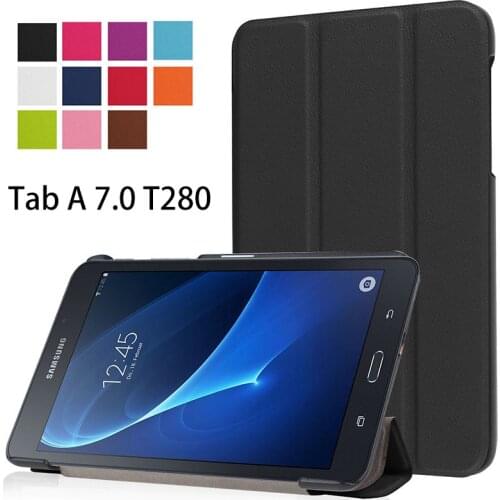 Folio Stand PU Leather Cover Case For 2016 New Case For Samsung Galaxy Tab A A6 7.0 T280 T285 SM-T280 cover magnetic Case Funda