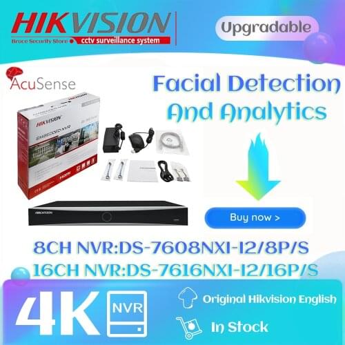 Hikvision DS-7608NXI-I2/8P/S DS-7616NXI-I2/16P/S 8ch 16ch POE AcuSense 4K Facial Detection NVR Replace DS-7608NI-I2/8P