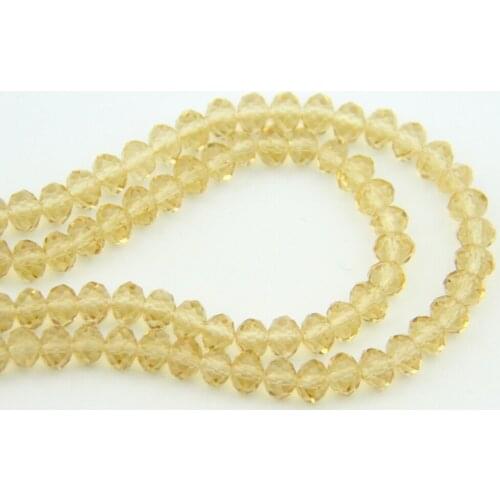 Hot Top Quality Crystal Chandelier Parts Golden Peach 2*3-8*10mm Faceted Glass Rondelles Beads For Home Decoration Free Shipping