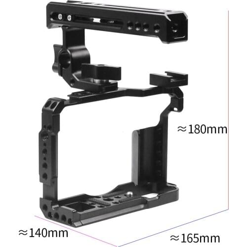 Camera Cage for Fujifilm Protective Case Rig w/ Top Handle Rig Stabilizer Rail Rod System Kit for FUJI XT20 XT30/ XT2 XT3 /XT4