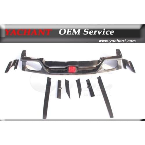 Carbon Fiber Glossy Finish Body Kit Rear Lip Fit For 11-15 R35 GTR GTR35 GT-R VS '13 Ver.Style Rear Under Skirt Diffuser Lip Kit
