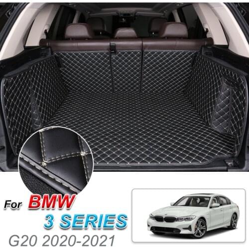 Leather Car Trunk Mat For BMW 3 Series 2020-2021 G20 Cargo Liner Accessories Interior Boot