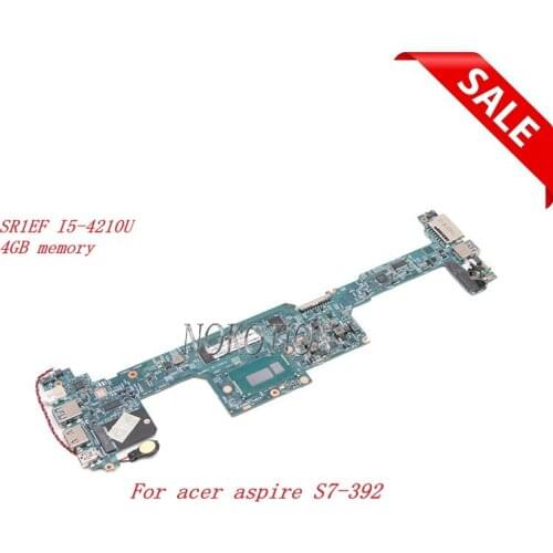 NOKOTION NBMBK11007 NB.MBK11.007 48.4LZ02.021 for acer aspire S7-392 laptop motherboard SR1EF I5-4210U 4GB memory