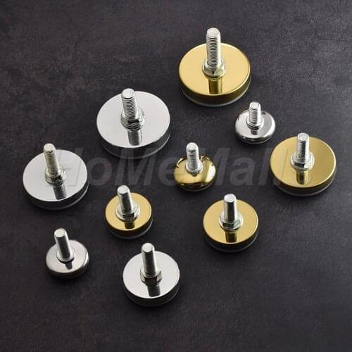 24 Pieces of Adjustable Feet Table and Chair Stepping Screws Furniture Adjustable Feet Moisture-proof Foot Pad White Gold
