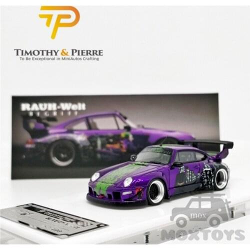 Timothy Pierre TP 1:64 Porsche RWB 993 Coupe Joker Purple GT Wing Resin Model Car