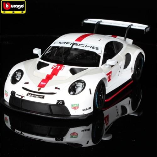 Bburago 1:24 Porsche 911 RSR Track car Sports Car Diecast Model Car Toy New In Box Free Shipping 28013