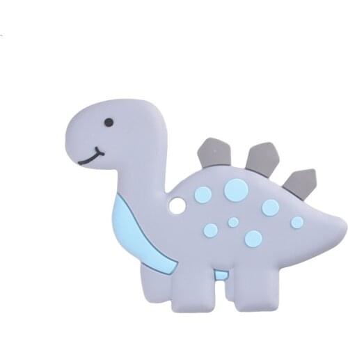 Food Grade Silicone Baby Teething Toys For Teeth BPA Free Dinosaur Teether For Newborn Easy To Hold Nursing Toy Pacifier Pendant