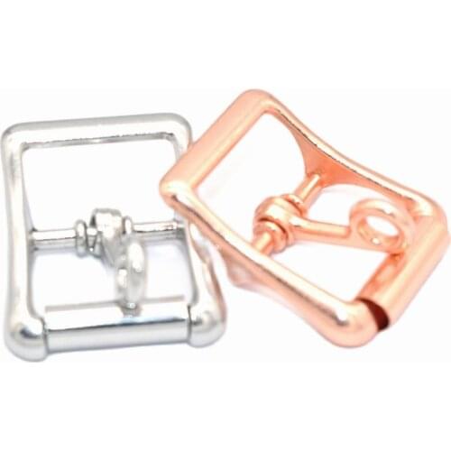 Rose Gold Pin Buckle Leather Belt Buckle Slide Adjuster Buckles Backpack Buckles Locking Pin Roller Buckle For Leather Collar an