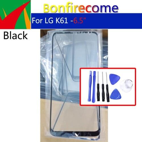 Touchscreen For LG K61 LCD Front Touch Screen Outer Glass Lens For LMQ630EA LMQ630UM Front Panel Replacement