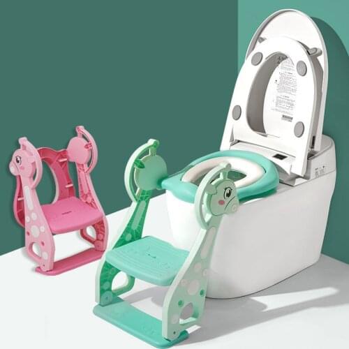 Folding Infant Potty Seat Urinal Backrest Training Chair with Step Stool Ladder for Baby Toddlers Boys Girls Safe Toilet Potties