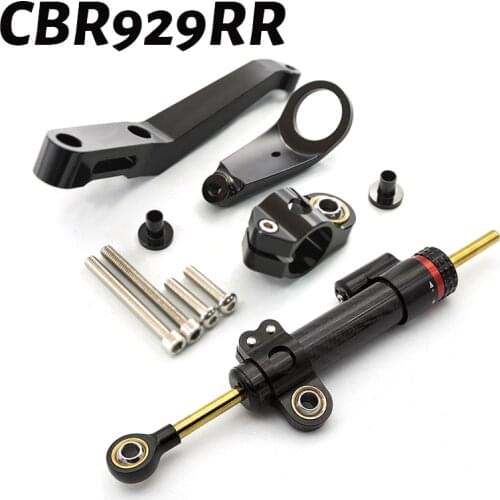 Fiber Carbon Steering Damper Stabilizer Motorcycle For Honda CBR929RR CBR929 RR CBR 929 RR 929 Dampers Mount Bracket Support Kit