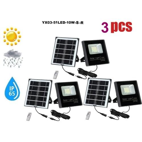 3pcs smart on at night Solar Lights Outdoor Separable Light for Garden Security Waterproof Wireless Wall Lamp seperable panel in