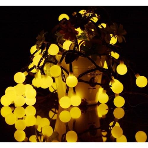 Solar Led Fairy Lights String Lights Christmas Ornaments Crystal Ball Garland New Year Xmas Decor for Home Christmas Decoration