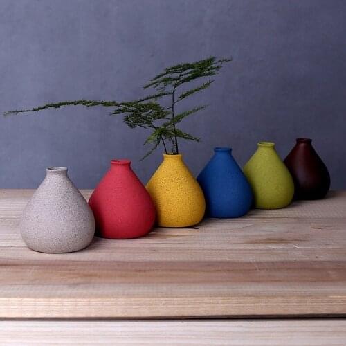 Vase, Ceramic, Creative, Living Room Decoration, Hand-made Color Vase Containers. Household Ceramic Ornaments