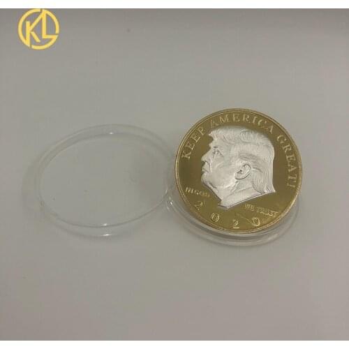 Gold&Silver Plated Donald Trump Coin Make America Great Coin For Collection and Gifts