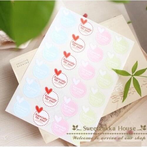 1000pcs"Especially for you" Heart adhesive seal sticker for baking package Cookie packaging DIY Multifunction label Wholesale