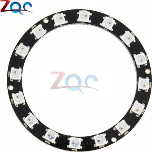 16 Bits 16 X WS2812 5050 RGB LED Ring Lamp Light with Integrated Drivers 60mm For Arduino WS2812B