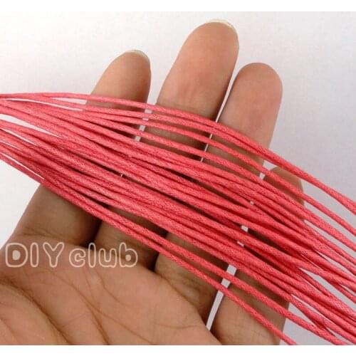 80m/Lot--Coral Red Cotton Waxed Cord, Waxed Cord String, Wax Hemp Rope for bracelets, wrap bracelet cord 1.5mm