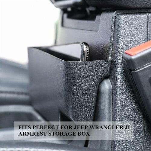 Auto Storage Box Front Center Console Armrest Storage Box For Jeep Wrangler JL JLU 2018-2020 2021 Car Accessories 1PC
