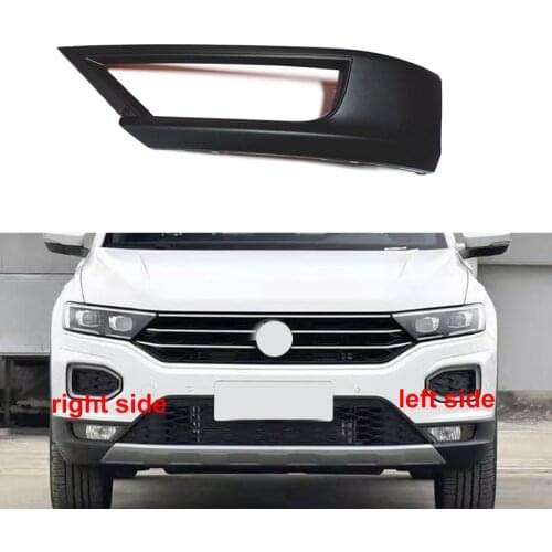 For Volkswagen VW T-ROC 2018 2019 2020 2021 Fog Light Cover Fog Lamp Shell Front Bumper Grille Driving Lamp Cover