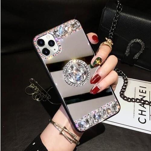 Phone Case For Xiaomi Redmi 9A 9C Redmi 9 10X Pro 5G K30S Mi 10T 10T Pro Clear Mirror DIY Glossy Diamond Glitter Cover Shell