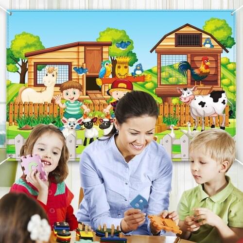 Childrens Birthday Party Cartoon, Music Party Photo Backdrop Background Photography Banner Birthday Party Decoration 5X3FT