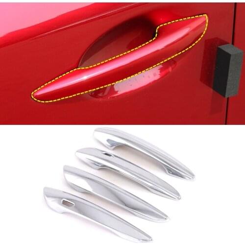 For Mazda 3 M3 Axela 2019 2020 Side Door Keyless Entry Handle Cover Trim Stikcer Car Styling