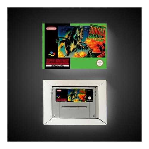 Jungle Strike - EUR Version Action Game Card with Retail Box