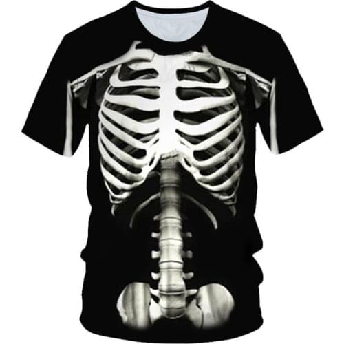 Horror Zombie Halloween Women Men Punk Harajuku Style T-Shirt Boy Girl Death Scythe Skull Head Skeleton Fire Rose Printed Tshirt