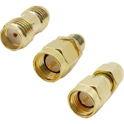 3Pcs SMA Adapter Kit SMA Male/Female to Male/Female RF Coax Coaxial Connector Kit SMA Male to Female Adapters
