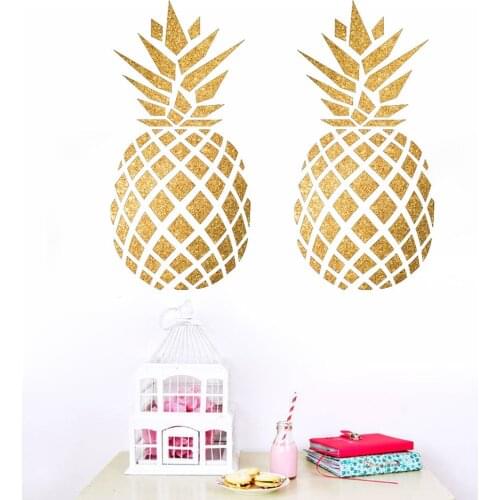 Scandinavian Style Creative Pineapple Childrens Room Restaurant Bedroom Wall Stickers Simple European DIY home decorations 1PC