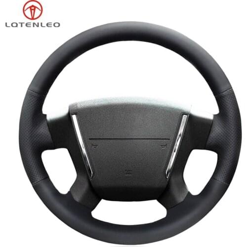 LQTENLEO Black Artificial Leather Hand-stitched Car Steering Wheel Cover For Dodge Avenger SXT 2006-2010 Dodge Caliber 2007-2012