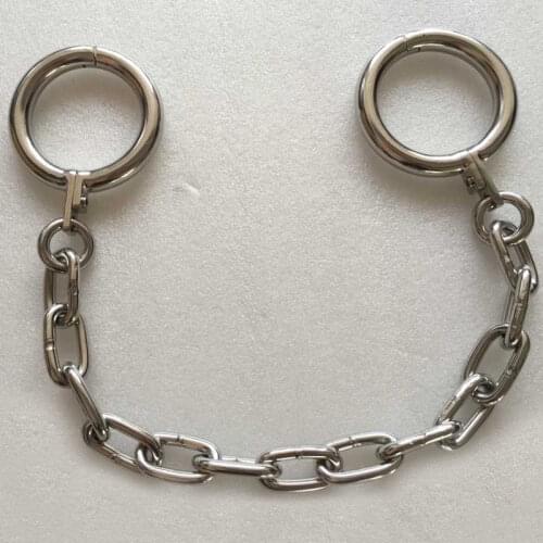 Stainless Steel Metal Leg Irons Ankle Cuffs Adult Games Slave BDSM Bondage Torture Feet Fetish Restraints Sex Toys For Couples