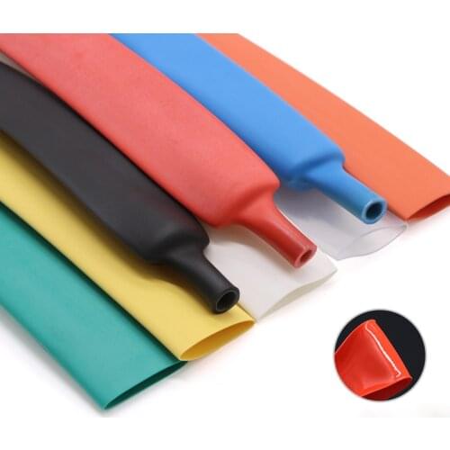 Multicolor Φ15.4mm Heat Shrinkable Tube Double Wall With Glue Insulated Sleeving Tubing 3:1 Shrink