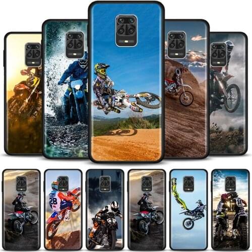 Motocross dirt bikes Case For Xiaomi Redmi Note 10 Pro Max 9 8 7 Silicon Cover For Redmi K40 Pro Plus 9 Power 9A 9C 9T Shell