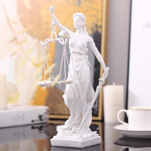 Greek Justice Goddess Statue/Fair Angels Resin Sculpture,People Ornaments,Vintage Home Decoration Accessories,Office Crafts